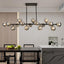 Candelabro sputnik 16 luces negras y grises 55pulg