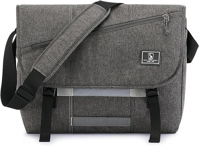 Bolso mensajero para laptop 17pulg gris