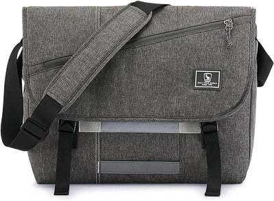 Bolso mensajero para laptop 17pulg gris