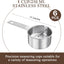 6 Tazas Medidoras Acero Inox 8.5oz con Cucharas Grabadas