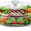 Cacerola Vidrio 2.8L con Tapa para Horno Microondas