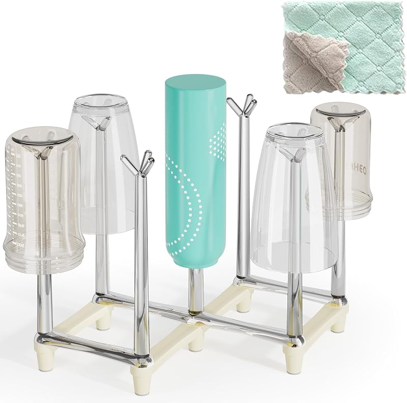 Estante secador retráctil para tazas y botellas