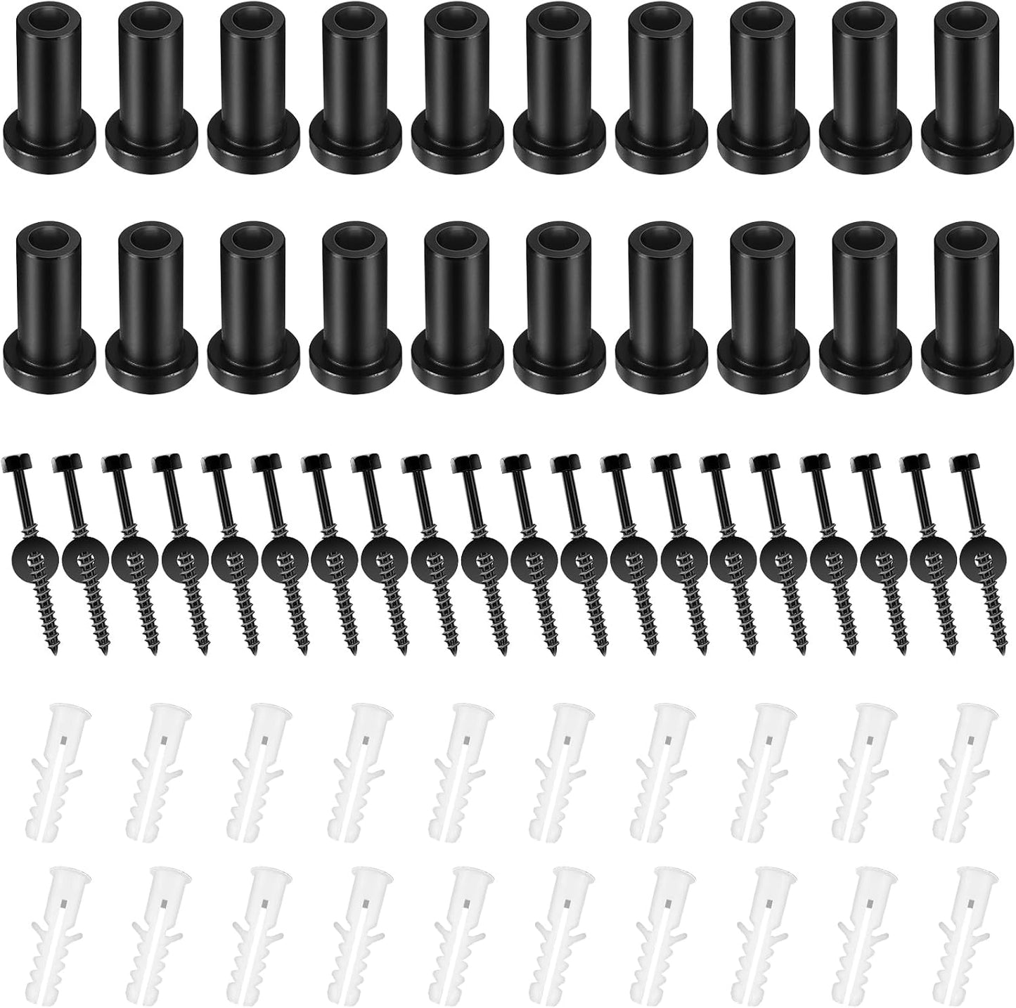Set 20 espaciadores puerta granero metal 2pulg con pernos