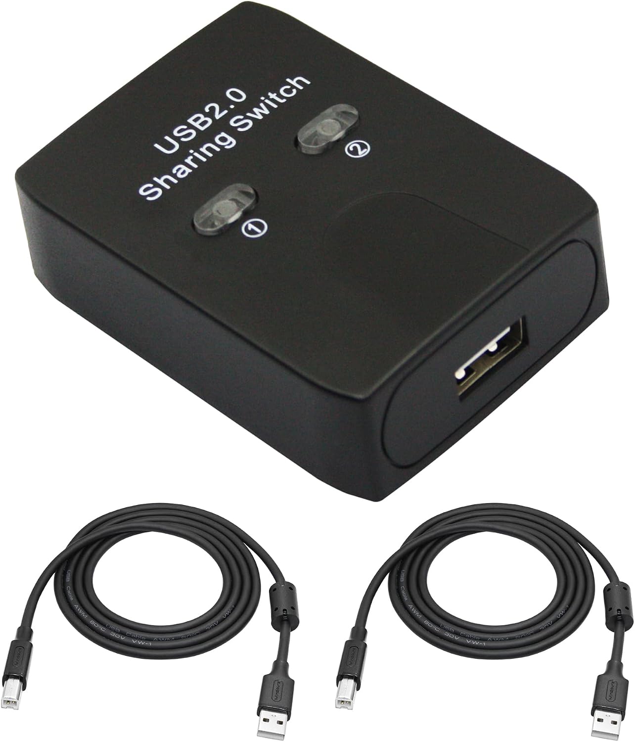 Interruptor USB 2.0 con luz LED para 2 dispositivos