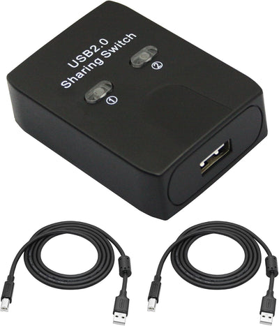 Interruptor USB 2.0 con luz LED para 2 dispositivos