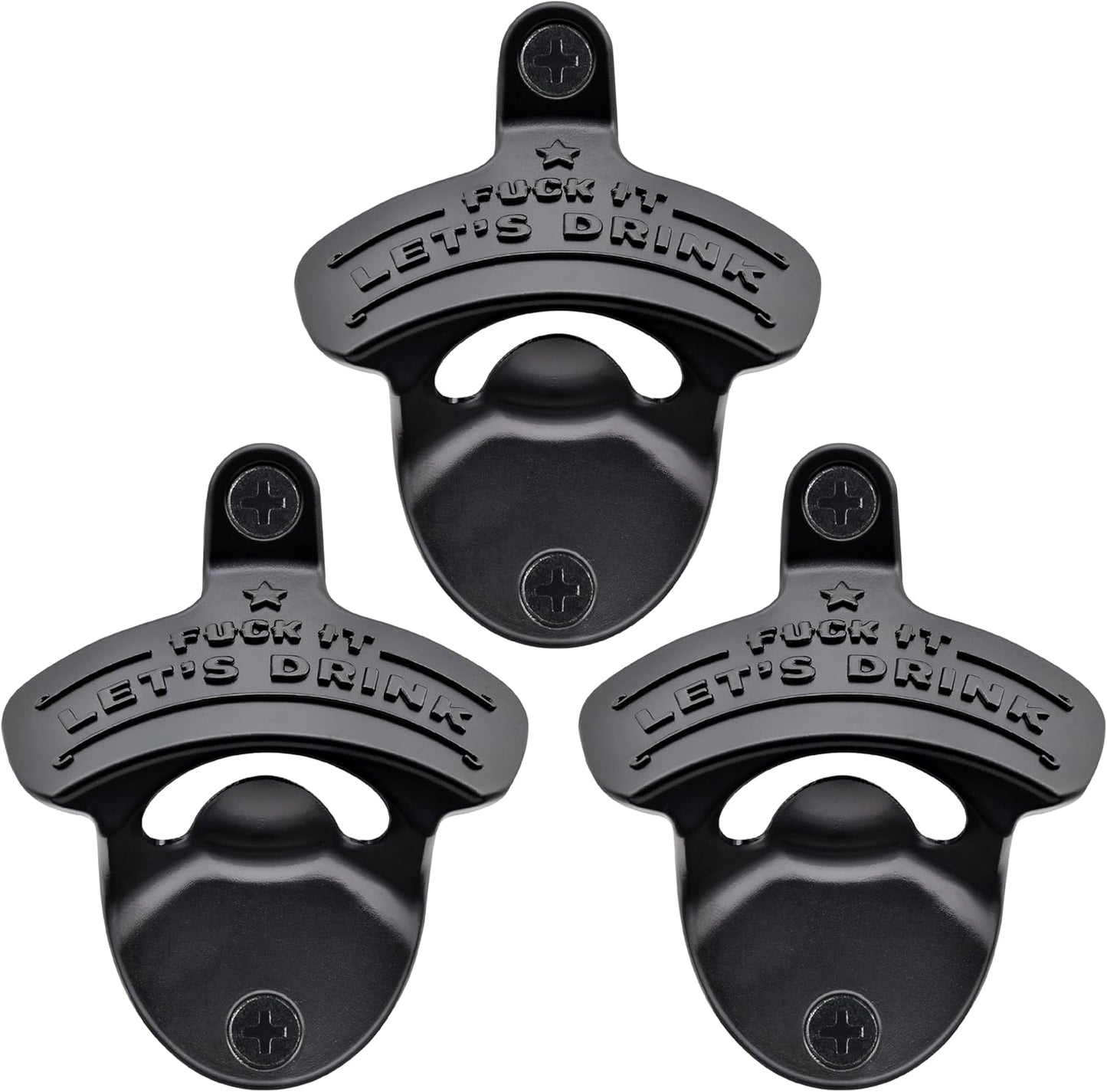 Abrebotellas pared negro para hombres regalo 3 CPS