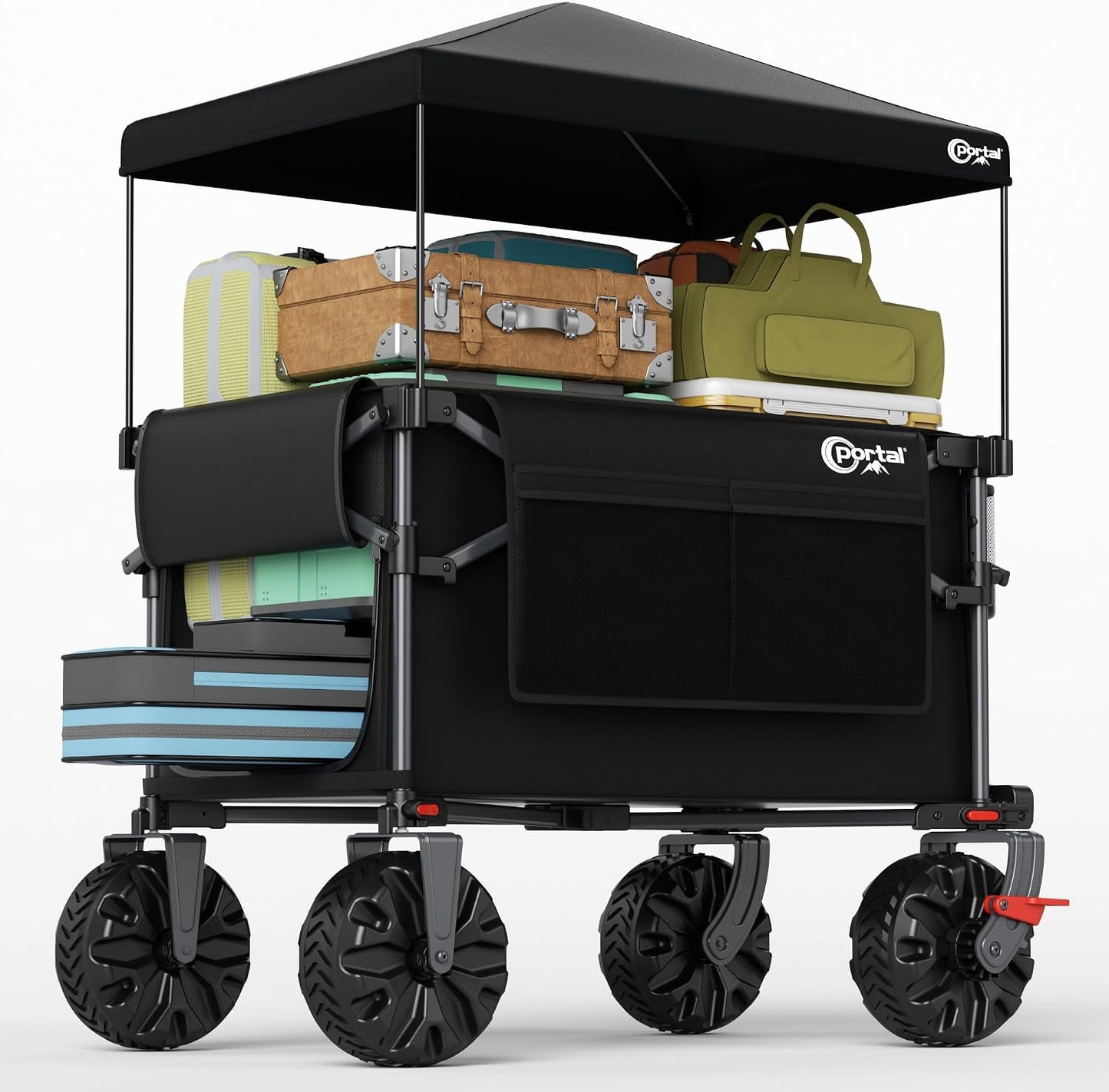 Carrito plegable 350l ruedas todo terreno para playa