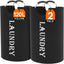 2 Cestas Lavandería 120L Plegables con Asas Aluminio