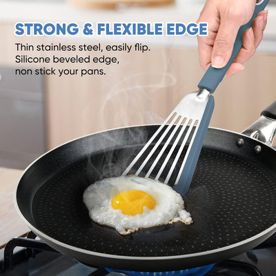Espátula pescado silicona antiadherente cocina sin BPA