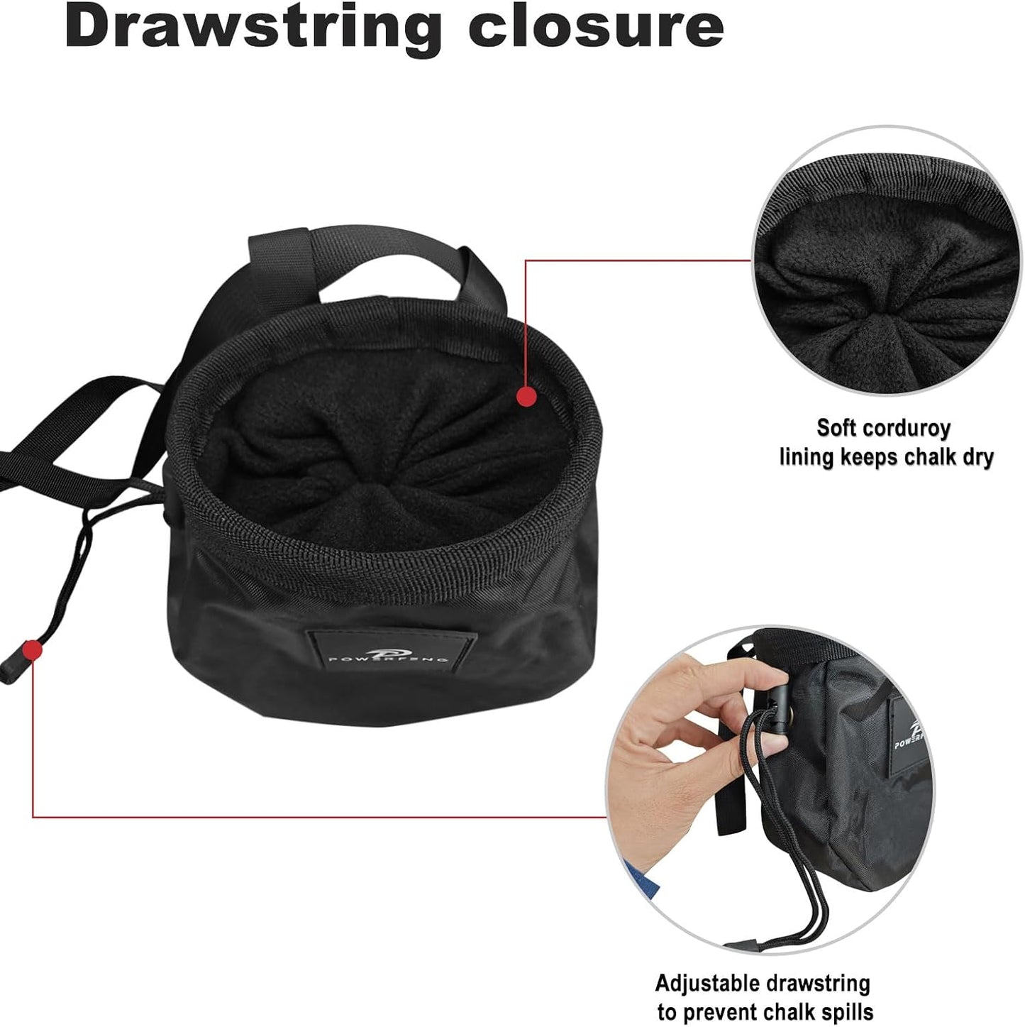 Bolsa tiza escalada roca y bouldering interior exterior
