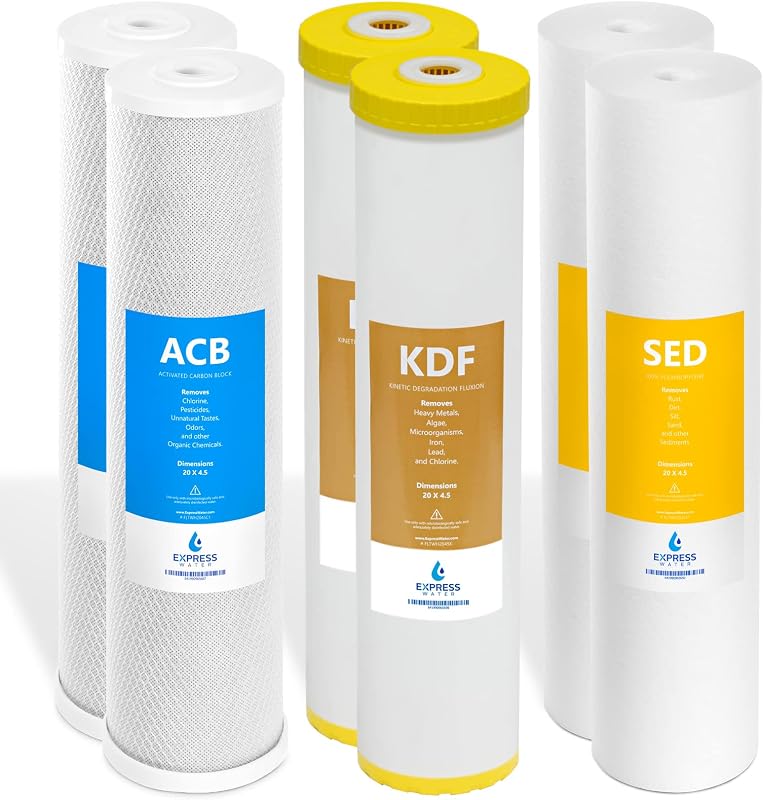 Set filtros agua metales pesados 3 etapas sedimento carbón