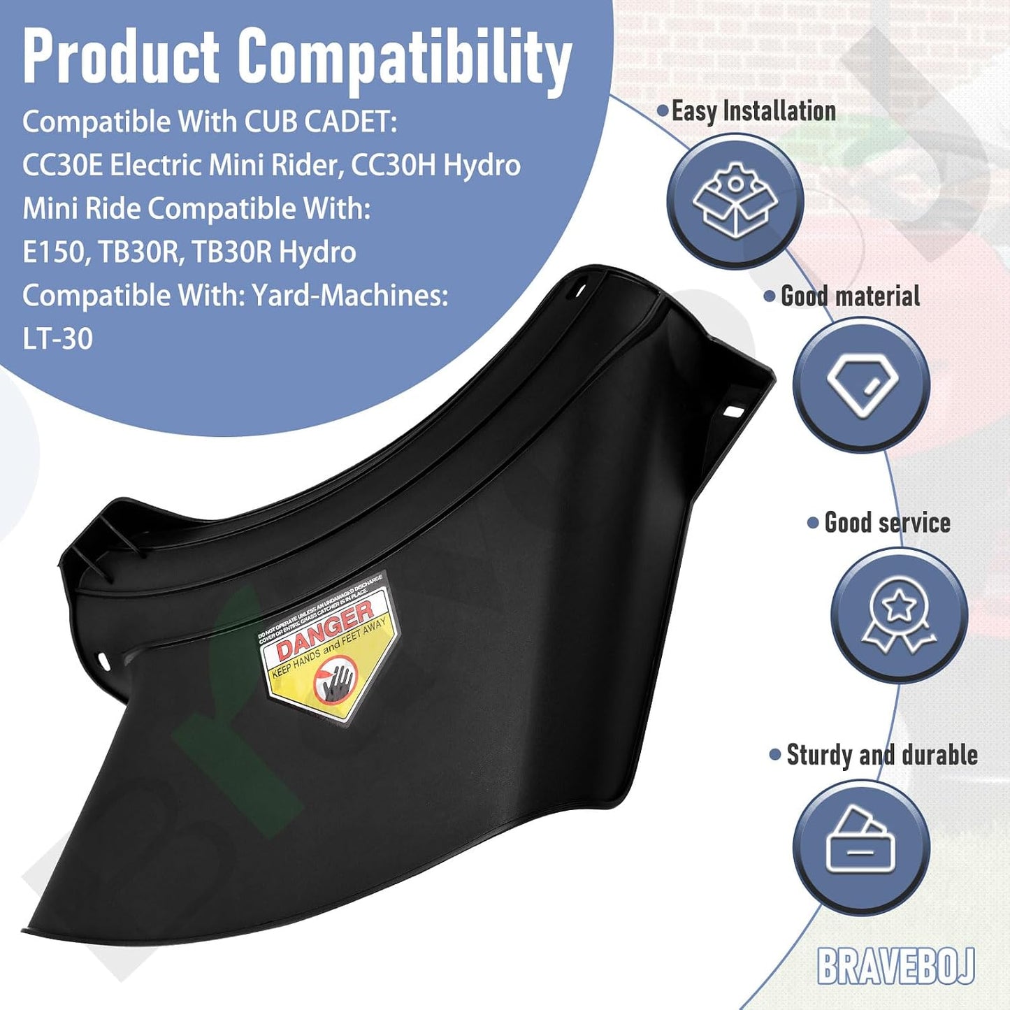 Conducto descarga lateral 30pulg comp CUB Cadet CC30E