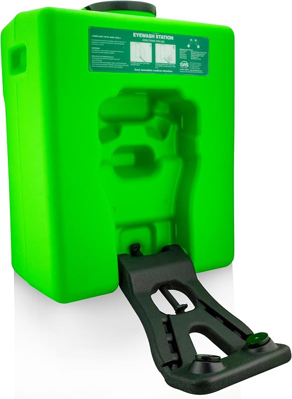 Estación lavado ojos portátil 9.65gal color verde