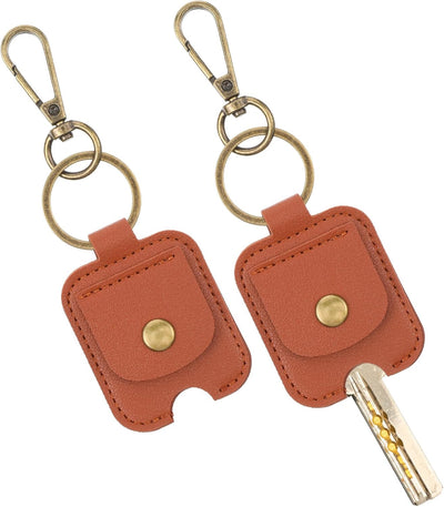 2 Fundas Cuero para Llaves Auto con Soporte