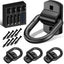 Anillos D 1/2" acero negro resistencia 12000lb pack 4