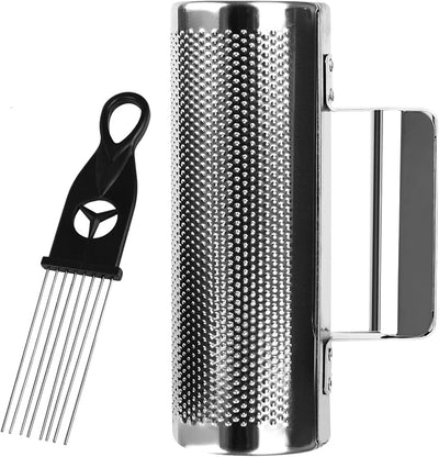 Guiro acero inox 12x4 pulg raspador percusión latina