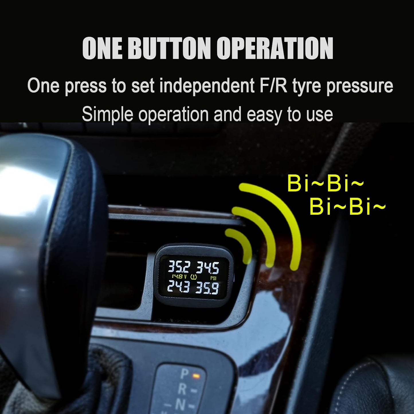 Sistema TPMS con 4 sensores 6 modos alarma y pantalla color