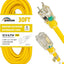 Cable extensión exterior 30pies 12/3 SJTW 15A con clavijas