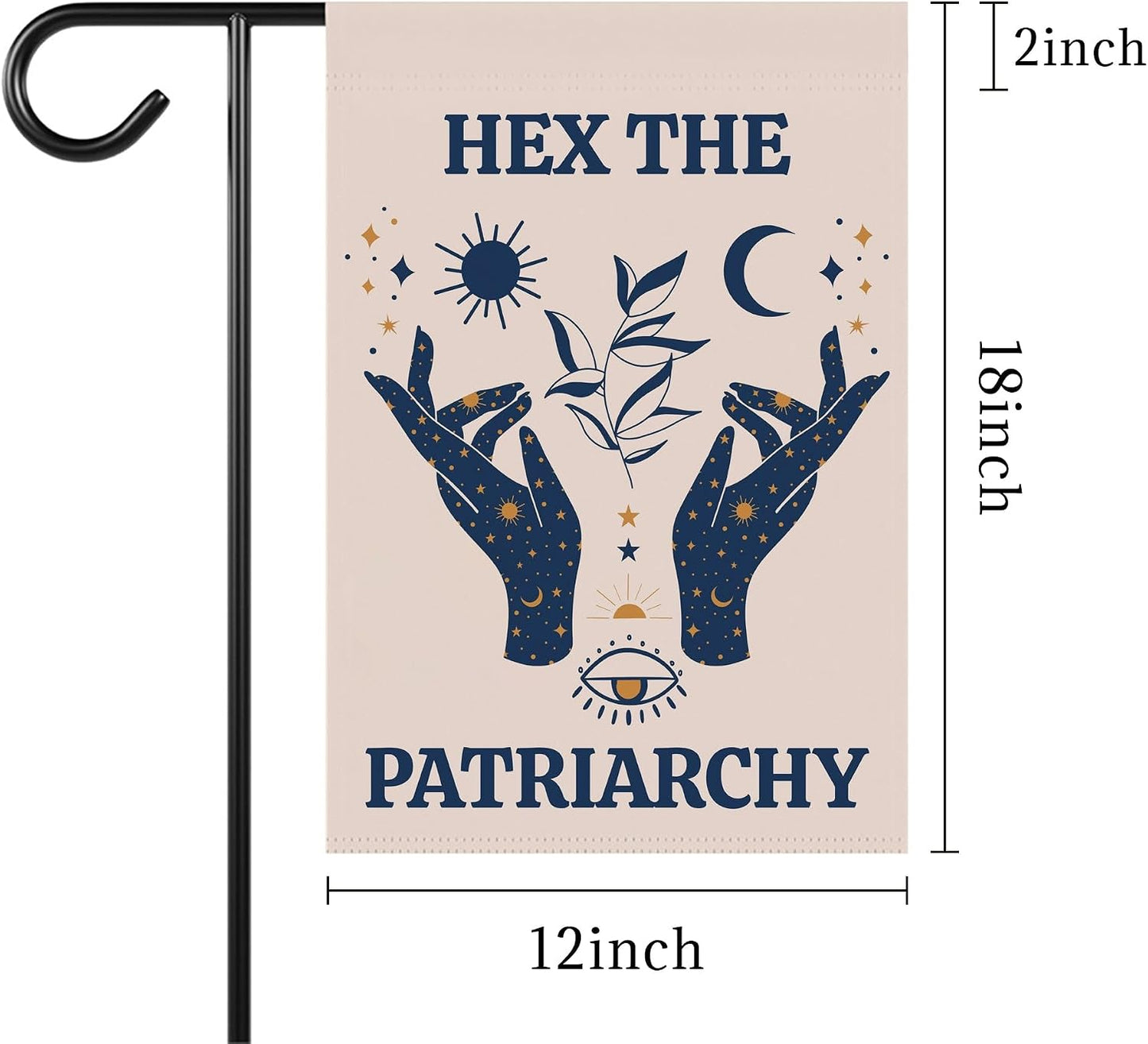 Bandera feminista jardín decoración hogar al aire libre