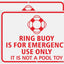 Boya anillo emergencia 14x10" aluminio reflectante