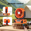 Ventilador recargable camping con luz led control remoto