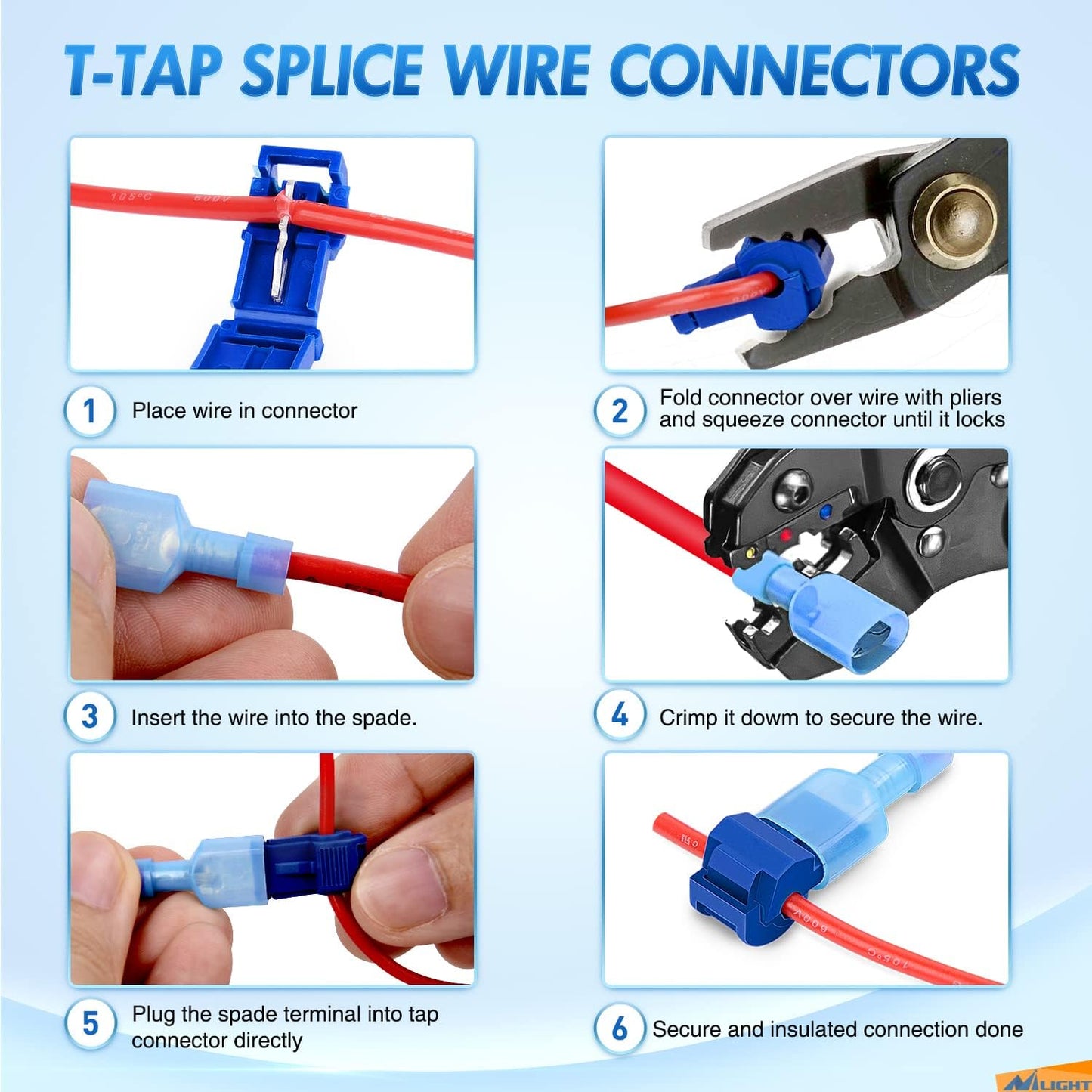 Kit 360 Pzas Conectores T-Tap Terminales Eléctricos