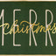 Felpudo Navidad alfombra puerta verde oscuro dorado intercambiable