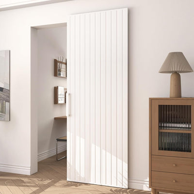 Puerta corrediza granero 30x84pulg ranuras verticales