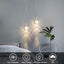 Lámpara colgante cristal 1 luz led 3 colores cocina