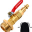 Adaptador latón conexión rápida 1/4pulg y rosca GHT 3/4pulg válvula drenaje