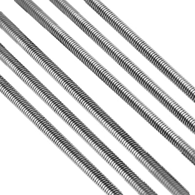 Varilla acero inox M5-0.8 roscada derecha 9.843pulg set 6