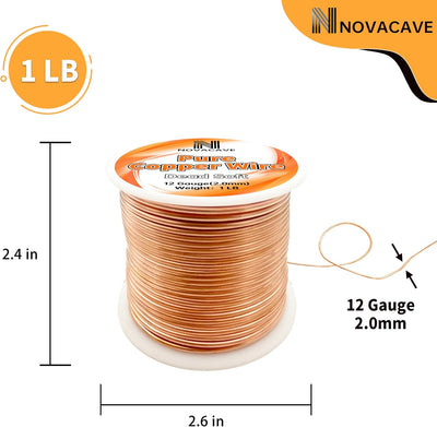 Alambre cobre 12 GA 55pies carrete suave