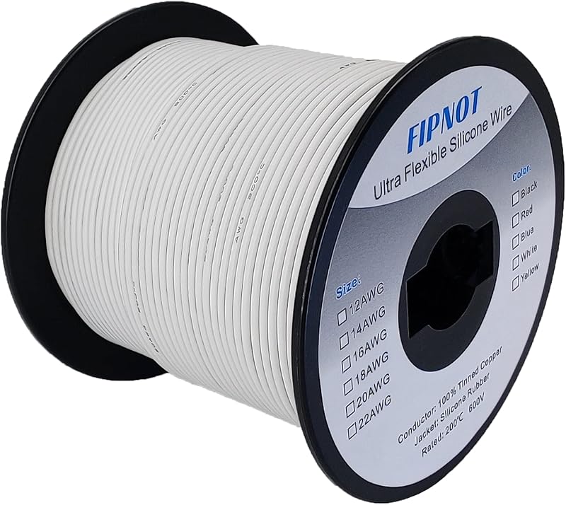 Cable silicona 22 AWG 400 ft alambre cobre estañado 600V
