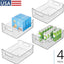 Contenedor apilable plástico despensa 4 pzas transparente