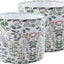 Set 2 pantallas lámpara con patrón lino 13x13x10pulg