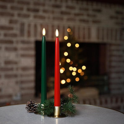 Velas LED cónicas 11pulg con control remoto paquete 6 navideñas
