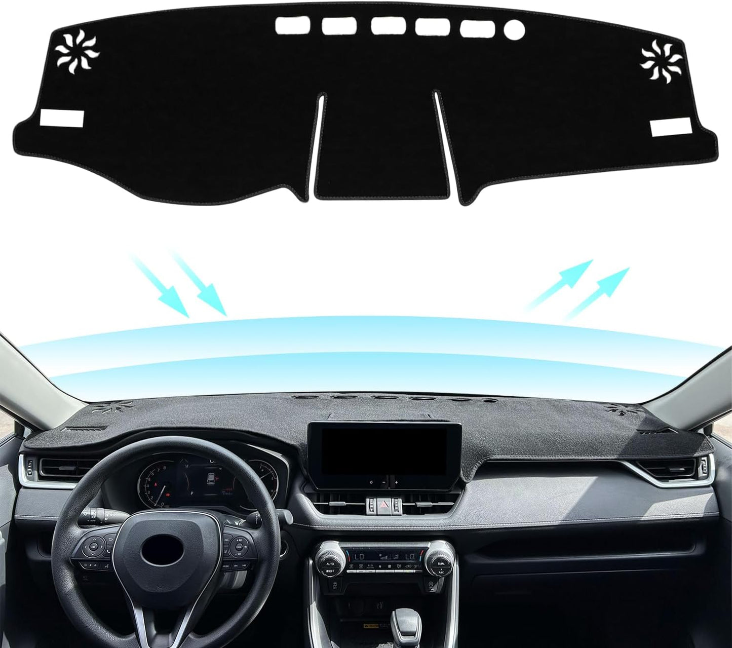 Cubierta salpicadero Toyota RAV4 protector solar borde negro