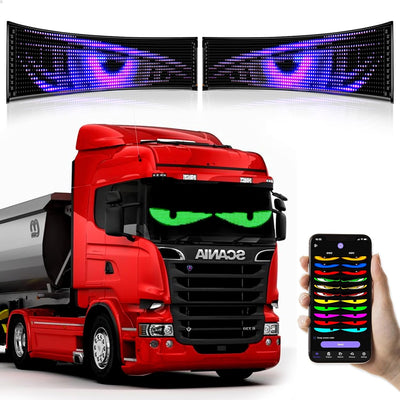 2 Pzas Luces LED Ojos Diablo para Camión App Bluetooth