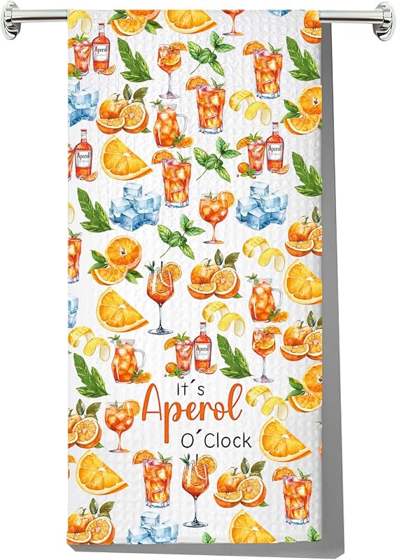Toalla cocina temática Aperol Spritz regalo