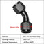 Acoplador giratorio 45 grados aluminio negro