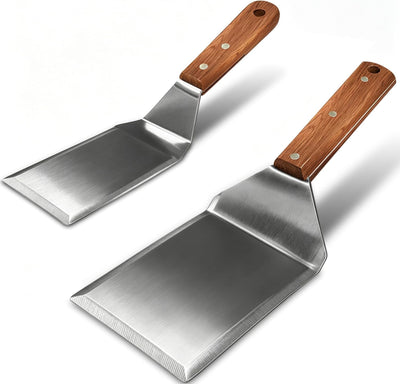 Espátula acero inox para parrilla Blackstone con mango espiga