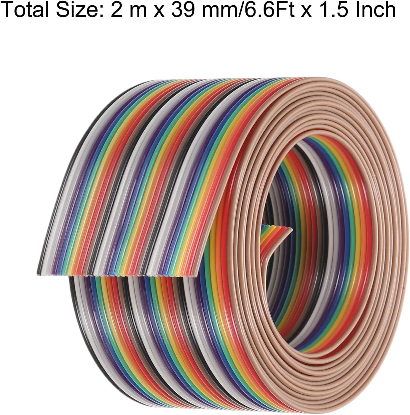 Cable cinta arco iris 30 pines 6.6ft 0.050pulg para electrónica