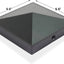 Tapones valla 5.5x5.5pulg aluminio polvo metal negro mate
