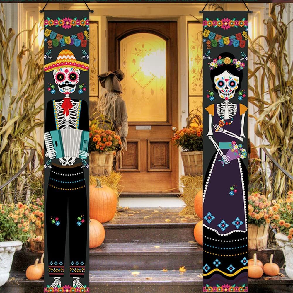 Cartel Día de los Muertos 2 Pzas 11.8x70.9"