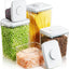 Set 5 Contenedores Alimentos Tapa Desplegable Transparente