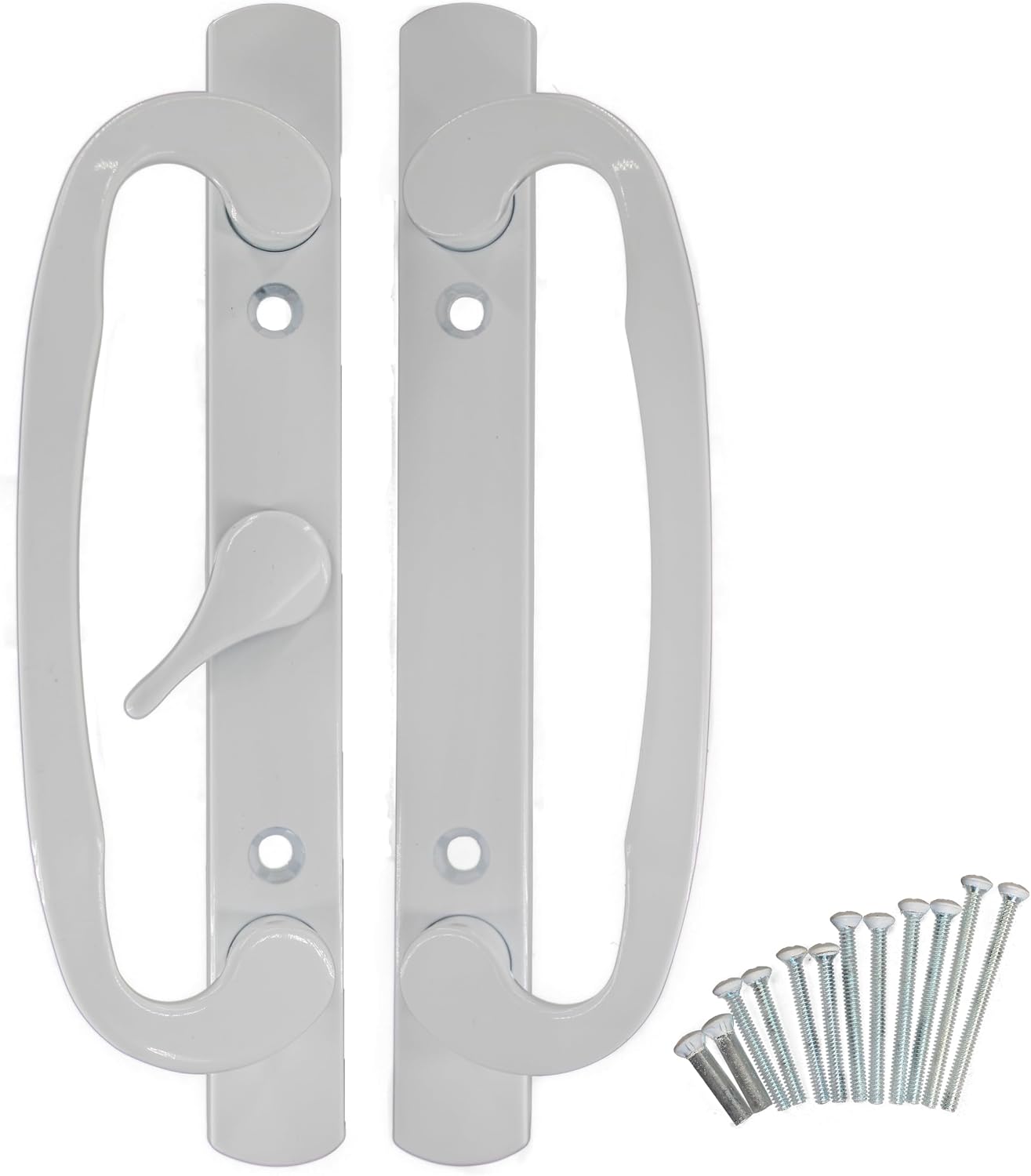 Manija puerta patio 3.9pulg espaciado 3-15/16 centrada blanco