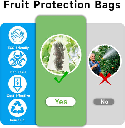 50 Bolsas Organza Verde 6x8pulg para Protección Frutas