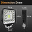 Luces LED tractor 4" 240W 12-24V cubo ATV RV