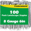 100 Grapas Paisaje Acero Galvanizado 6pulg Césped Artificial