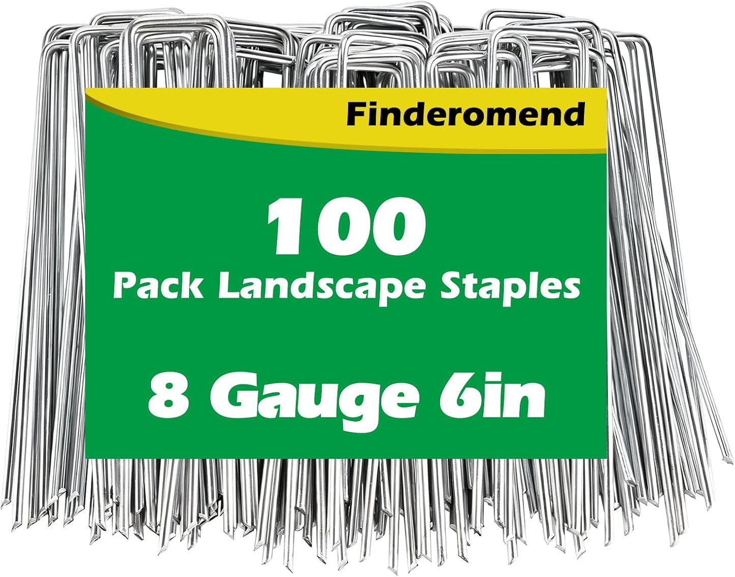 100 Grapas Paisaje Acero Galvanizado 6pulg Césped Artificial